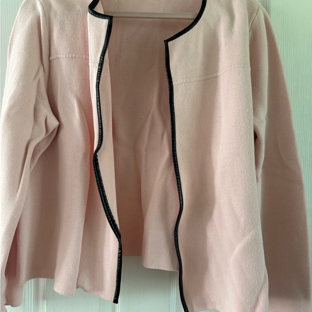 Talbots Pink Blazer with Black Trim